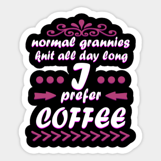 Coffee Grandma Gift Birthday Coffee Mug Sticker